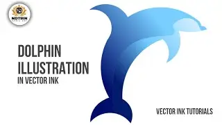 How to Dolphin Illustration in vector ink | how to make logo in vector ink | vector ink tutorial