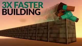 How to build 3x faster in Survival Minecraft