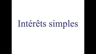 Intérêts simples