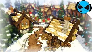 Minecraft Timelapse | Nordic Town Snow Biome #3