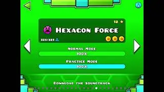Hexagon Force 100% 3 coins | Geometry Dash
