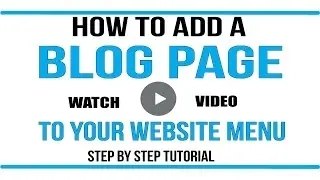 How to add blog page to your home page menu