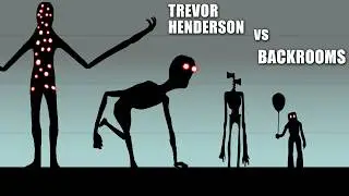 Trevor Henderson vs Backrooms Entities Size Comparison | Siren Head vs Backrooms