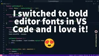 I switched to bold editor fonts in VS Code and I love it!