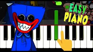 Friday Night Funkin' VS Huggy Wuggy Poppy Playtime VERY EASY Piano tutorial.