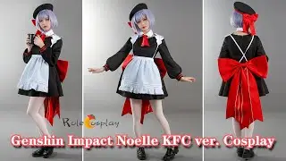 Genshin Impact Noelle KFC ver. Cosplay Costume Showcase│RoleCosplay