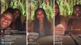 Masai Russell & Rhasidat Adeleke on vacation in Mexico - IG Live