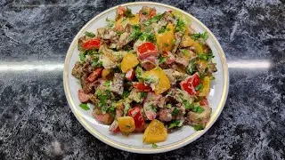 Բանջարեղենով համեղ աղցան/Вкусный салат с овощами/salad with vegetables