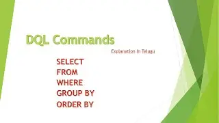 Introduction to Data Query Language (DQL) in SQL | SELECT QUERY in SQL | SQL Tutorial in Telugu