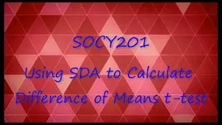 Using SDA to estimate a difference of 2-means t-test