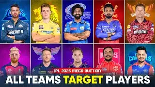 IPL 2025 Target Players List All Teams | RCB, CSK & MI Target Players 2025 | IPL 2025 All Team Squad