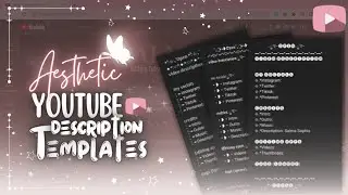 Aesthetic YouTube Description Templates | Free With Links
