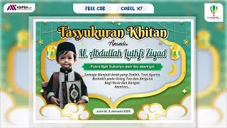 FREE CDR - Desain Banner Walimatul Khitan atau Spanduk Khitanan CorelDRAW X7 Editable #asifbaart