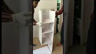 Floor Standing PVC MOP Open Shelf Bathroom Accessories Storage Waterproof Cabinet. #viral #video