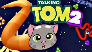 My Talking Tom 2 Mini GAME Space Trails Snake Game | Slither.io GAMEPLAY #5