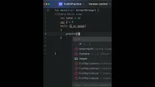 Simple While Loop statement in Kotlin | 