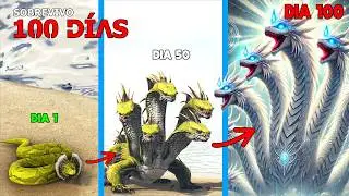 SOBREVIVI como HYDRA DIOS 100 DIAS en ARK Hardore! Evoluciono para combatir kaijus Dinosaurio