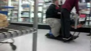 1200 Pound Lady driving in Walmart