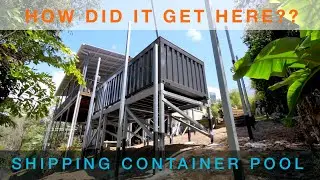 Shipping container pool big lift