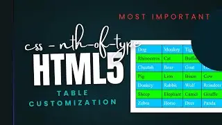 Table Customization | Individual Row in HTML and CSS