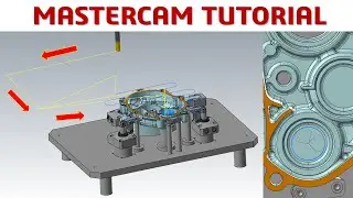 MasterCAM 2021 Tutorial #94 | Face Milling, Contour Ramp,  HelixBore Milling | Engineer Box