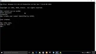 How to create User in Database Using SQL Command Line