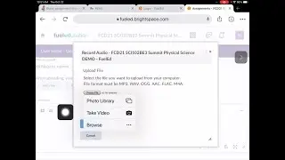 Peak/Fuel Ed  -Audio/Video recording on an iPad