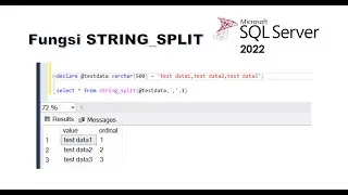 Fungsi STRING SPLIT di SQL Server 2022