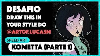 Speed art | Ilustração da Kometta no Illustrator (PARTE 1 - Line Art)