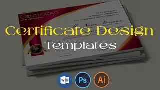 Certificate Design Download For MS Word Photoshop And Illustrator |English| |Photoshop Tutorial
