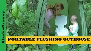 Portable Flushing Toilet Outhouse...AlaskaGranny Granny Camp Off Grid Alaska Bathroom
