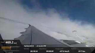 GoPro Hero 7 Black - GPS Telemetry High Speed Test (Airbus A320 Take off)