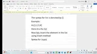 add elements in list using insert method in python