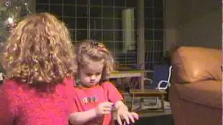 Vanessa and Jessica at Christmas of 2002