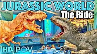 Jurassic World The Ride POV at Universal Studios Hollywood Rides!   Jurassic World!