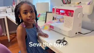 Sewing a skirt for my little sister !! How to sew a simple skirt, sewing for kids 