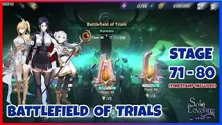 F2P BATTLEFIELD OF TRIALS HUNTERS - STAGE 71 TO 80 || Solo Leveling Arise