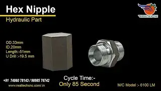 Hydraulic Part, Hex Nipple 6100 LM | RealTech CNC Machine VD-198