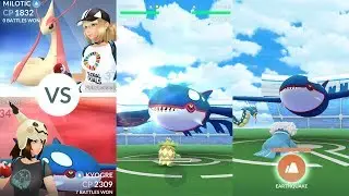 Pokémon Go Gym Battle Gen 3: Kyogre vs Milotic & Ludicolo