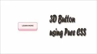 3D Button using pure  CSS | pure CSS trick | Mr. Project Designer