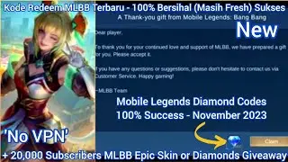 Hurry Up! MLBB Redeem Codes November 08,  2023 - Mobile Legends Diamond Codes (Legit Code no Scam!