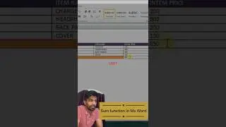 Use Of Sum Function In MSWord To Add Numbers  #computerknowledge #microsoftoffice #microsoftword