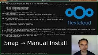 Nextcloud - Switch from Snap package to manual install