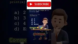 Python Coding Daily Quiz #comment 👇#programmingquiz