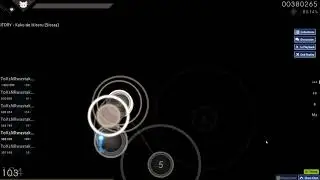 playing osu and sweating