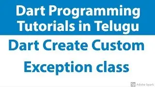 #25 - Dart Create Custom Exception Class | How to Handle Exceptions in Dart telugu