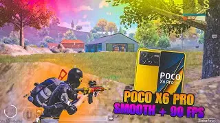POCO X6 PRO 5G BGMI TEST SMOOTH + 90 FPS AGGRESSIVE 1V4 CLUTCHES 3.0 UPDATE 💥