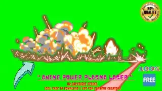 Anime Power Plasma Laser 💥With 🔊 On Green Screen No Copyright Strike✔️100% Free to Use 👍