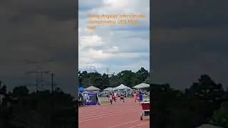 Flying Angeles international championship U20 Men 100m heat July 6 2024.