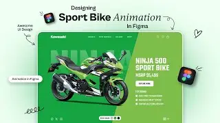 Sport Bike Website UI Design in Figma | Animation in Figma | Figma Tutorial For Beginners